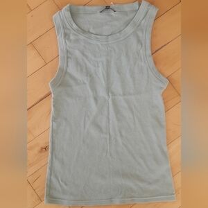 Tahari Light Sage Green Ribbed Tank Top